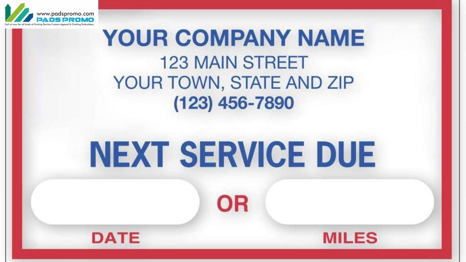 the benefits of using customized oil change stickers