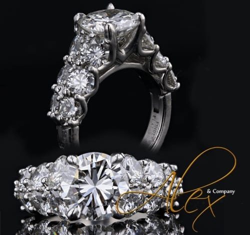 7 stone engagement ring